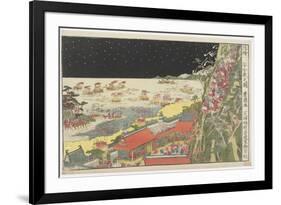 Pesrpective Print: Battle Scene at Ichinotani, Late 18th-Early 19th Century-Utagawa Toyokuni-Framed Giclee Print