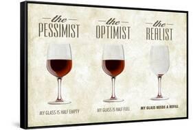 Pessimist Optimist Realist-Lantern Press-Framed Stretched Canvas
