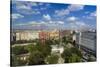 Pest, Belvaros, St. Stephen's Basilica, Erzsebet Square and the Town from the Panoramic Wheel-Massimo Borchi-Stretched Canvas