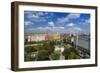 Pest, Belvaros, St. Stephen's Basilica, Erzsebet Square and the Town from the Panoramic Wheel-Massimo Borchi-Framed Photographic Print