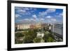 Pest, Belvaros, St. Stephen's Basilica, Erzsebet Square and the Town from the Panoramic Wheel-Massimo Borchi-Framed Photographic Print