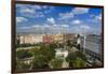 Pest, Belvaros, St. Stephen's Basilica, Erzsebet Square and the Town from the Panoramic Wheel-Massimo Borchi-Framed Photographic Print