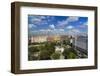 Pest, Belvaros, St. Stephen's Basilica, Erzsebet Square and the Town from the Panoramic Wheel-Massimo Borchi-Framed Photographic Print
