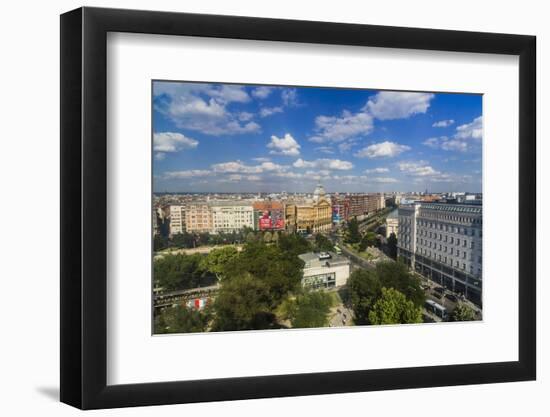 Pest, Belvaros, St. Stephen's Basilica, Erzsebet Square and the Town from the Panoramic Wheel-Massimo Borchi-Framed Photographic Print