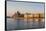 Pest, the River Danube and the Hungarian Parliament Building-Massimo Borchi-Framed Stretched Canvas