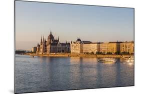 Pest, the River Danube and the Hungarian Parliament Building-Massimo Borchi-Mounted Photographic Print