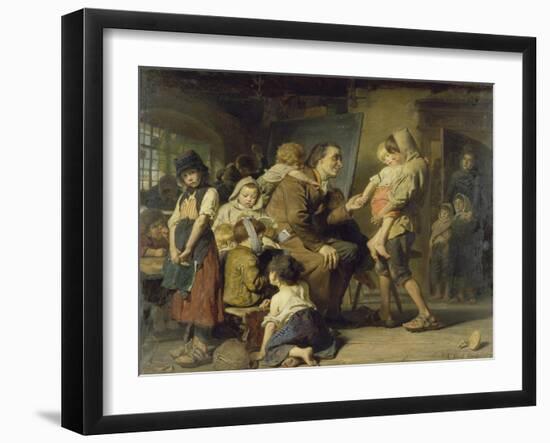 Pestalozzi Bei Den Waisenkindern in Stans, 1879-Konrad Grob-Framed Giclee Print