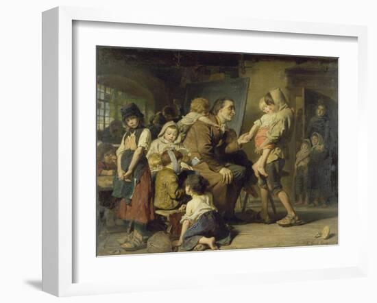 Pestalozzi Bei Den Waisenkindern in Stans, 1879-Konrad Grob-Framed Giclee Print