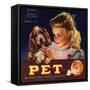 Pet Brand - San Dimas, California - Citrus Crate Label-Lantern Press-Framed Stretched Canvas