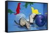 Pet Ferrets in Play Area-null-Framed Stretched Canvas