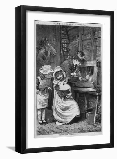 Pet Rabbits 1879-Robert Barnes-Framed Art Print