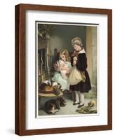 Pet Rabbits-null-Framed Art Print