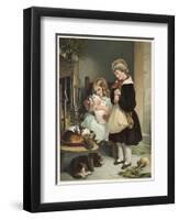 Pet Rabbits-null-Framed Art Print