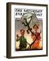 "Pet Shop Monkey," Saturday Evening Post Cover, April 9, 1927-Frederic Stanley-Framed Premium Giclee Print