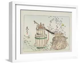 Petals Caught in a Twister-Shibata Zeshin-Framed Giclee Print