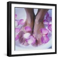 Petals In a Foot Bath-Cristina-Framed Premium Photographic Print