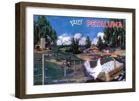 Petaluma, California - World's Egg Basket Poster-Lantern Press-Framed Art Print