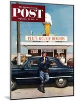 "Pete's Double Headers" Saturday Evening Post Cover, September 22, 1951-Stevan Dohanos-Mounted Giclee Print