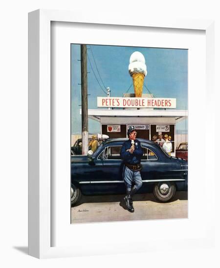 "Pete's Double Headers", September 22, 1951-Stevan Dohanos-Framed Giclee Print