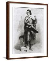 Peter Abelard with Book-null-Framed Giclee Print