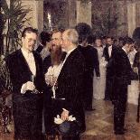 A Garden Party (W/C & Gouache on Paper)-Peter Alexandrovich Nilus-Giclee Print