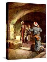 Peter and John hurry to the empty tomb - Bible-William Brassey Hole-Stretched Canvas