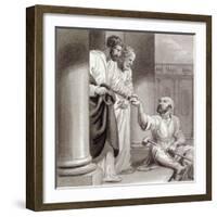 Peter and John with the Beggar at the Beautiful Gate, C1810-C1844-Henry Corbould-Framed Giclee Print