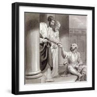 Peter and John with the Beggar at the Beautiful Gate, C1810-C1844-Henry Corbould-Framed Giclee Print