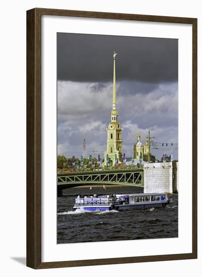 Peter and Paul Fortress on Neva Riverside, St. Petersburg, Russia-Gavin Hellier-Framed Photographic Print