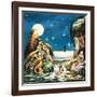 Peter and the Mermaids, Illustration from 'Peter Pan' by J.M. Barrie-Nadir Quinto-Framed Giclee Print