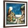 Peter and the Mermaids, Illustration from 'Peter Pan' by J.M. Barrie-Nadir Quinto-Framed Giclee Print