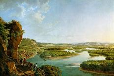 View from the Isteiner Klotz Up the Rhine to Basel, C. 1819-Peter Birmann-Stretched Canvas