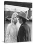 Peter Bogdanovich Speaking to Girlfriend, Former Playboy Playmate and Actress Dorothy Stratten-David Mcgough-Stretched Canvas