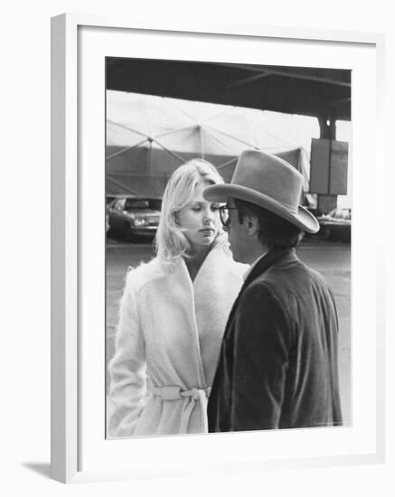 Peter Bogdanovich Speaking to Girlfriend, Former Playboy Playmate and Actress Dorothy Stratten-David Mcgough-Framed Premium Photographic Print