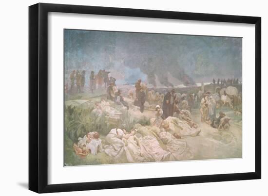 Peter Chelcicky (C.1390-C.1460) at Vodnany, from the 'Slav Epic', 1918-Alphonse Mucha-Framed Giclee Print