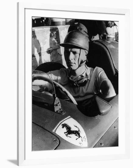 Peter Collins in a Ferrari, C1956-null-Framed Photographic Print