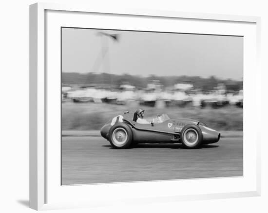 Peter Collins in a Ferrari Dino, British Grand Prix, Silverstone, 1958-null-Framed Photographic Print