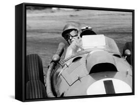 Peter Collins in a Ferrari-null-Framed Stretched Canvas