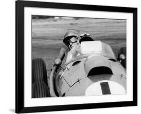 Peter Collins in a Ferrari-null-Framed Photographic Print