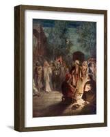 Peter denies knowing Jesus a third time - Bible-William Brassey Hole-Framed Giclee Print