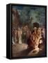 Peter denies knowing Jesus a third time - Bible-William Brassey Hole-Framed Stretched Canvas