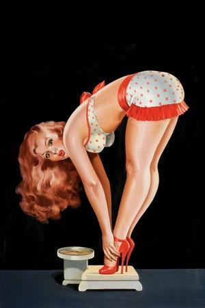 Vintage Gil Elvgren Sailor White Dress Pinup Girl Art Print Poster Canvas