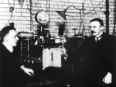 Rutherford And Geiger In Laboratory