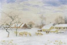 Snowy Pastures-Peter Ghent-Mounted Giclee Print