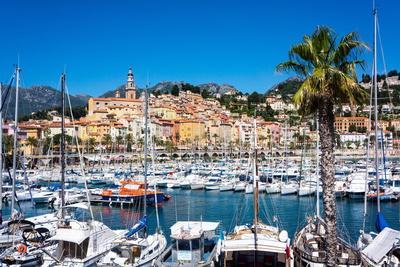 Old Town and Marina, Menton, Cote D'Azur, French Riviera, Provence, France, Mediterranean, Europe