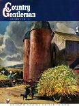 "Corn Silos," Country Gentleman Cover, September 1, 1950-Peter Helck-Stretched Canvas