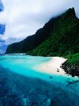 Forested Hills, Beach and Lagoon, American Samoa-Peter Hendrie-Framed Photographic Print