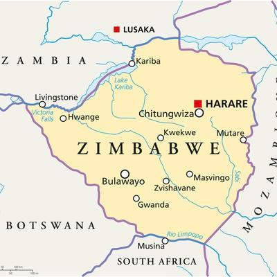 Uganda Political Map - Wall Art Print, 12x12
