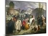 Peter Hermit Riding White Mule with Crucifix in His Hand and Circulating Through Cities-Francesco Hayez-Mounted Giclee Print