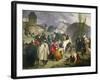 Peter Hermit Riding White Mule with Crucifix in His Hand and Circulating Through Cities-Francesco Hayez-Framed Giclee Print